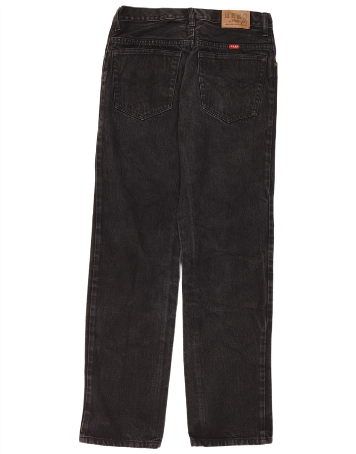Jeans dritti regolari da uomo Wrangler Hero W34 L34 cotone nero