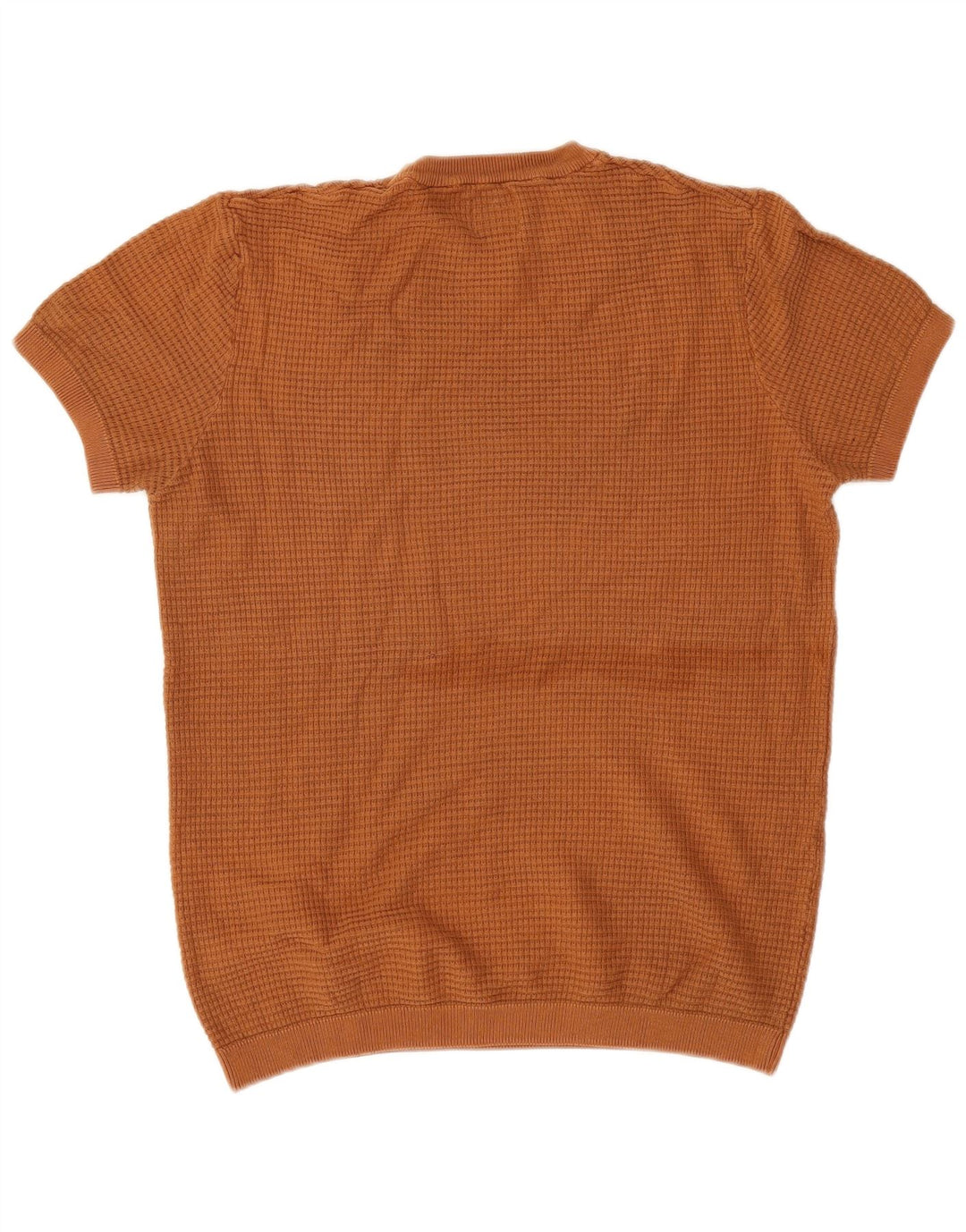 Maglione Zara da uomo girocollo a maniche corte marrone medio