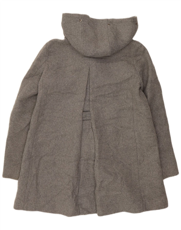 Cappotto doppiopetto con cappuccio da donna Zara UK 10 piccolo grigio