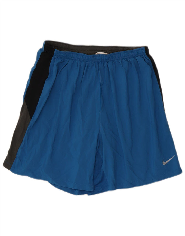 Pantaloncini sportivi Nike da ragazzo 13-14 anni XL Blu Colourblock Poliestere