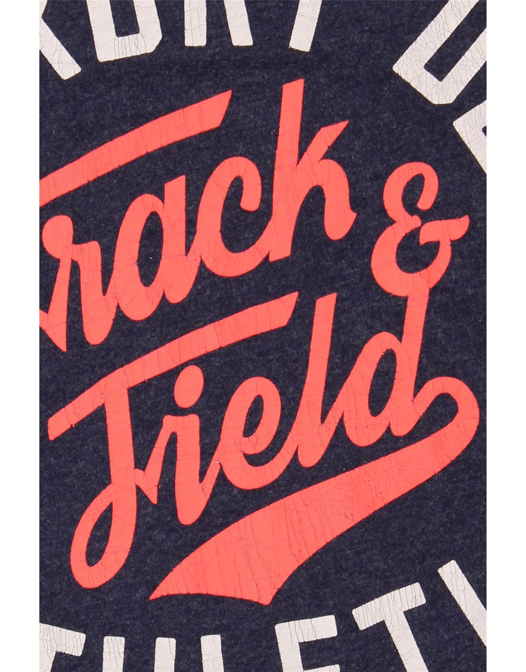 T-shirt grafica da donna SUPERDRY Top UK 10 piccola in cotone blu navy