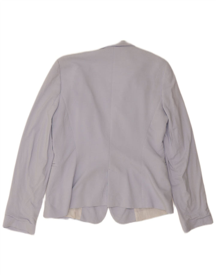 Giacca blazer a 1 bottone da donna Zara UK 14 grande viscosa blu