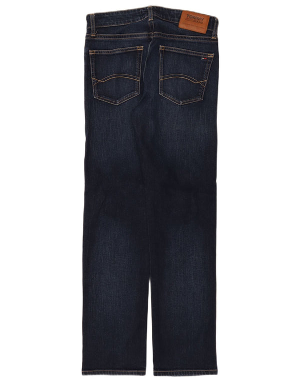 Jeans dritti da uomo Tommy Hilfiger W30 L30 cotone blu navy