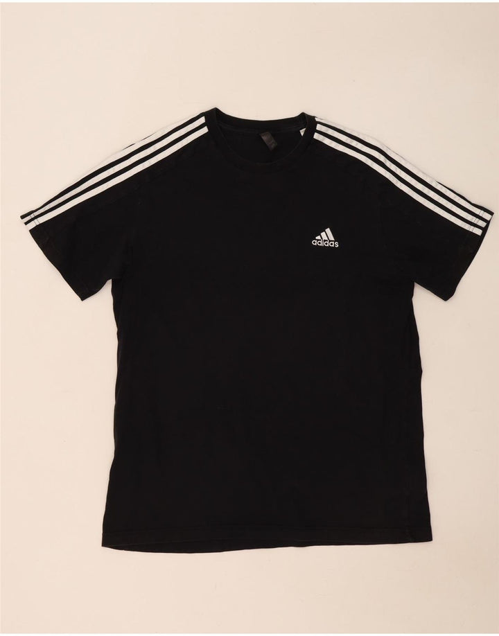 T-shirt Adidas da uomo Top Large in cotone nero