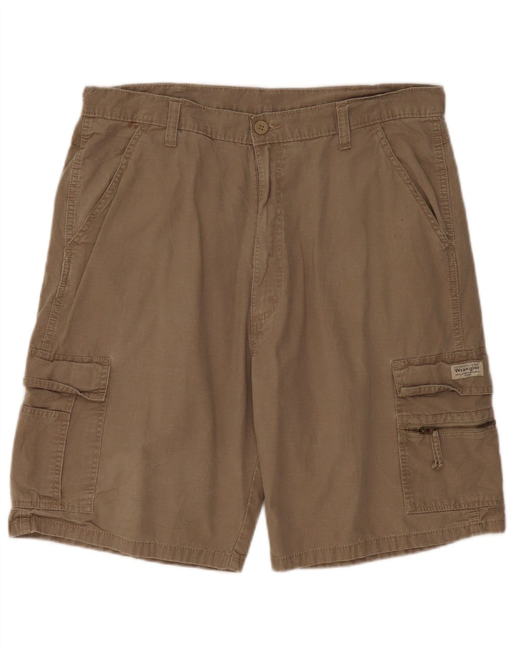 Pantaloncini cargo da uomo Wrangler W36 grandi cotone kaki
