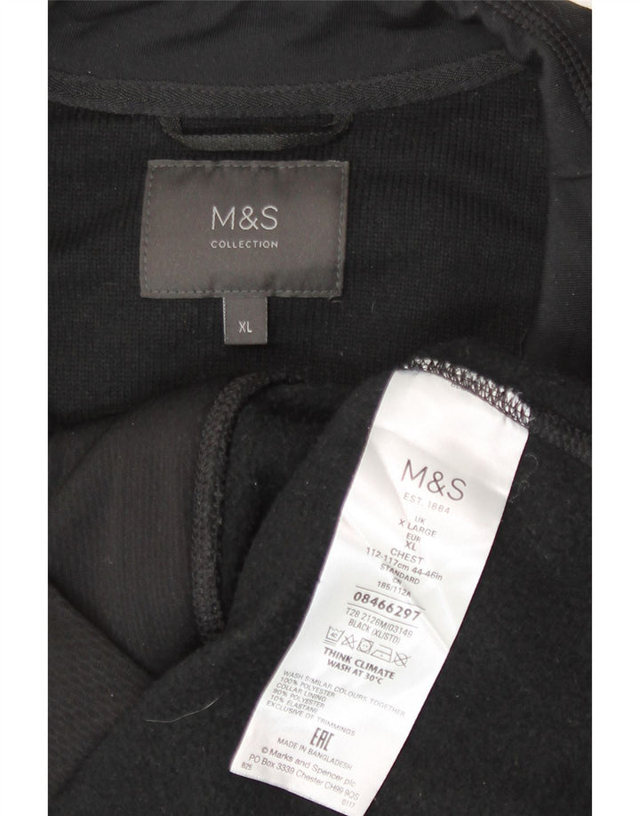Gilet in pile da uomo Marks & Spencer UK 42 XL poliestere nero