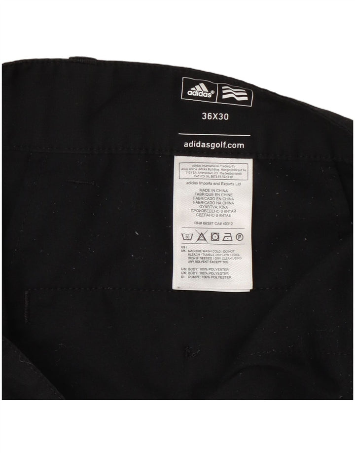 Pantaloni chino dritti da uomo Adidas W36 L30 poliestere nero