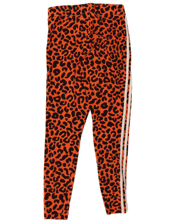 Leggings Adidas da donna UK 14 cotone con stampa animalier arancione medio