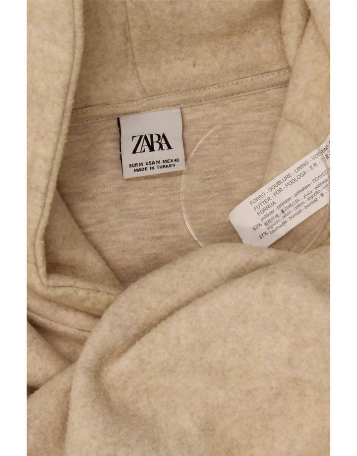 Felpa con cappuccio da uomo Zara in poliestere beige medio