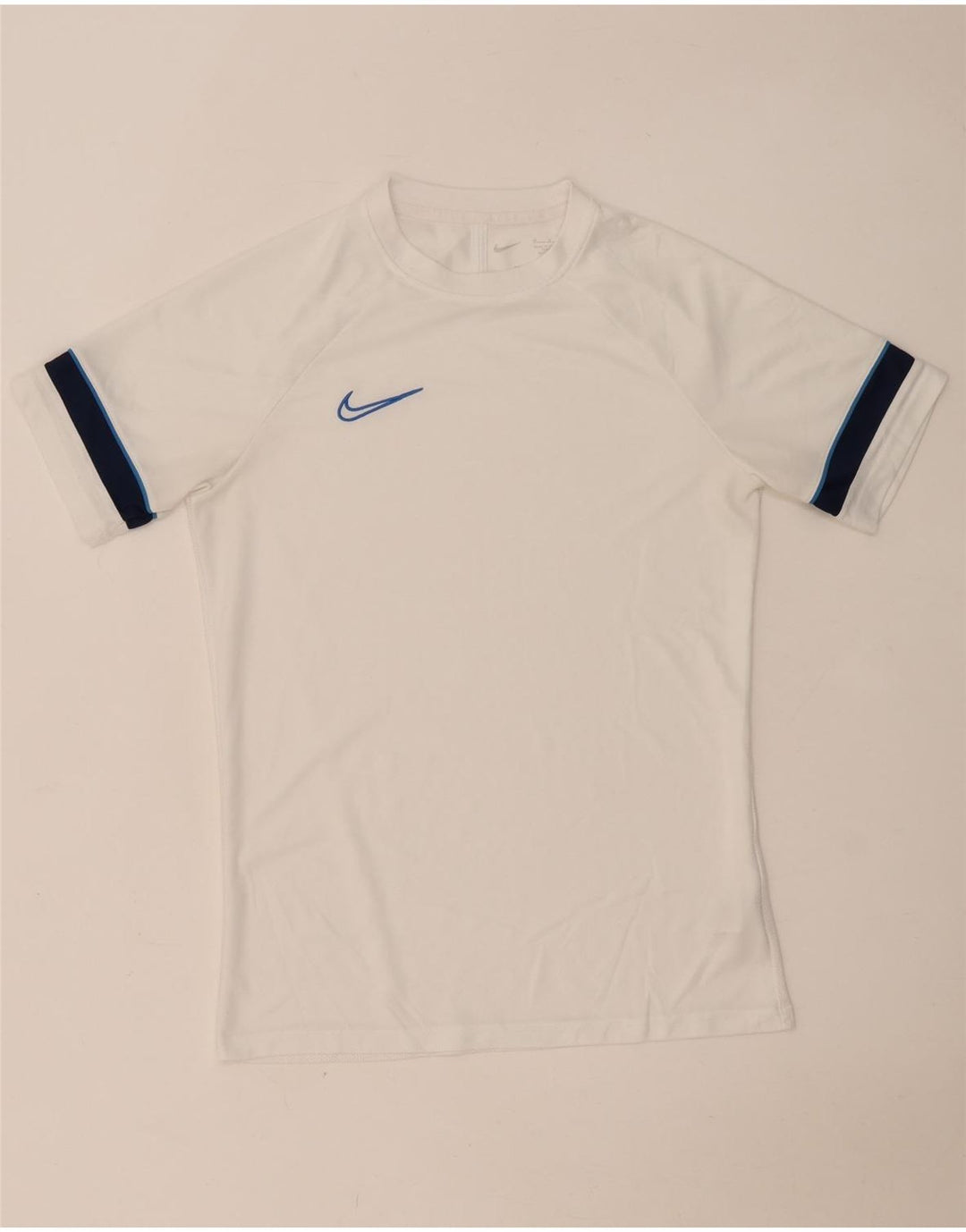 NIKE T-shirt da uomo Dri Fit Top in poliestere color block bianco medio