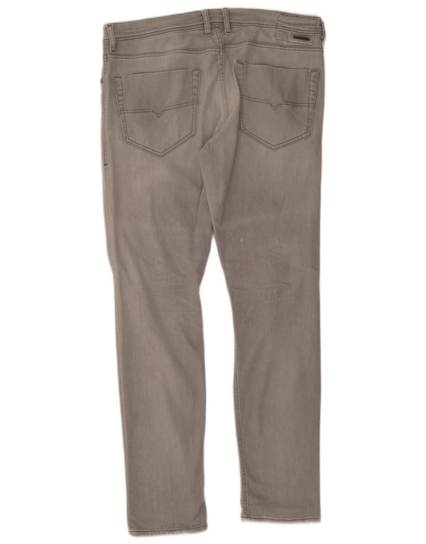 Diesel Uomo Tepphar Carota Distressed Jeans Slim W36 L32 Cotone Grigio
