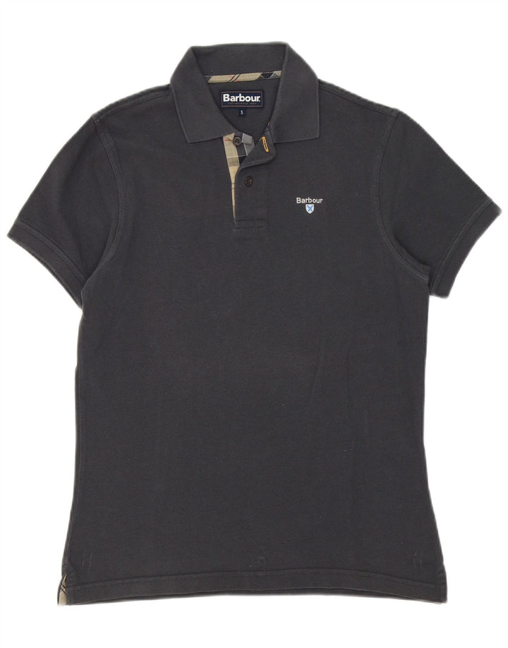 Polo da uomo Barbour piccola in cotone grigio