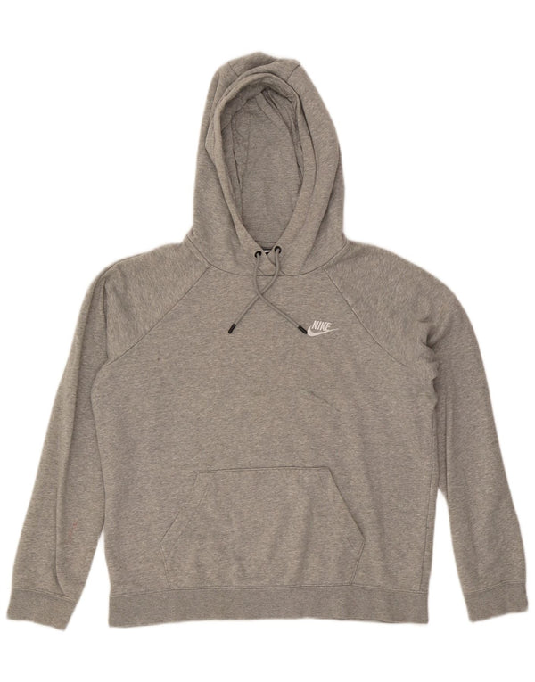 Felpa con cappuccio da donna Nike UK 14 cotone screziato grigio medio