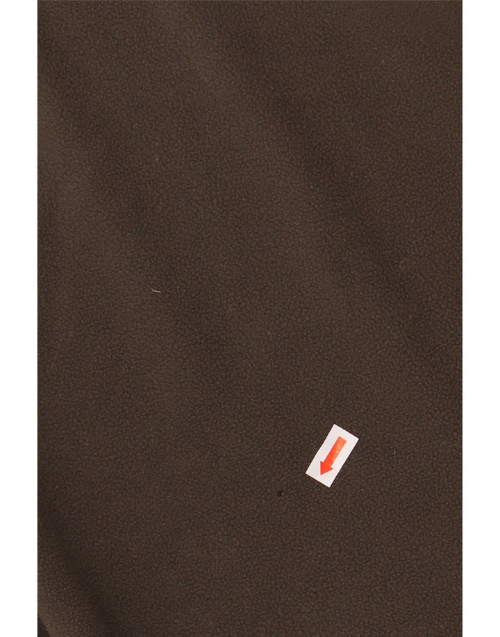 JACK WOLFSKIN Maglione in pile da uomo con collo e zip UK 44 XL Poliestere kaki