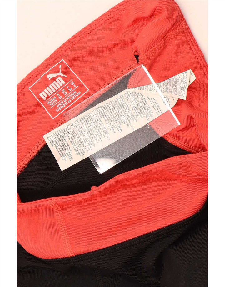 Leggings Capri da donna Puma UK 8 Small Nero Colourblock Poliestere