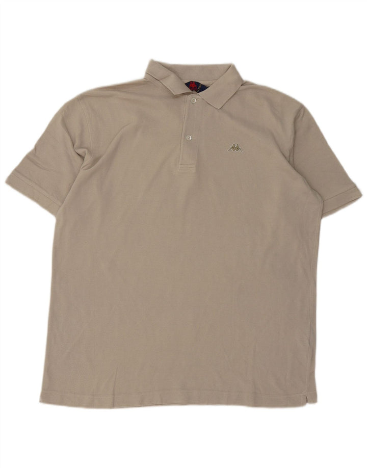 Polo Kappa Uomo In Cotone Grigio Medio