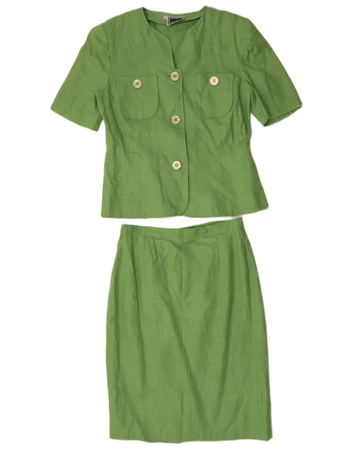 Luisa Spagnoli set gonna da donna a 3 bottoni in 2 pezzi IT 44 medio W30 verde