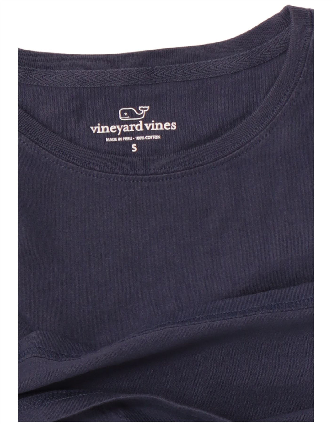 VINEYARD VINES Top grafico da uomo a maniche lunghe piccolo in cotone blu navy