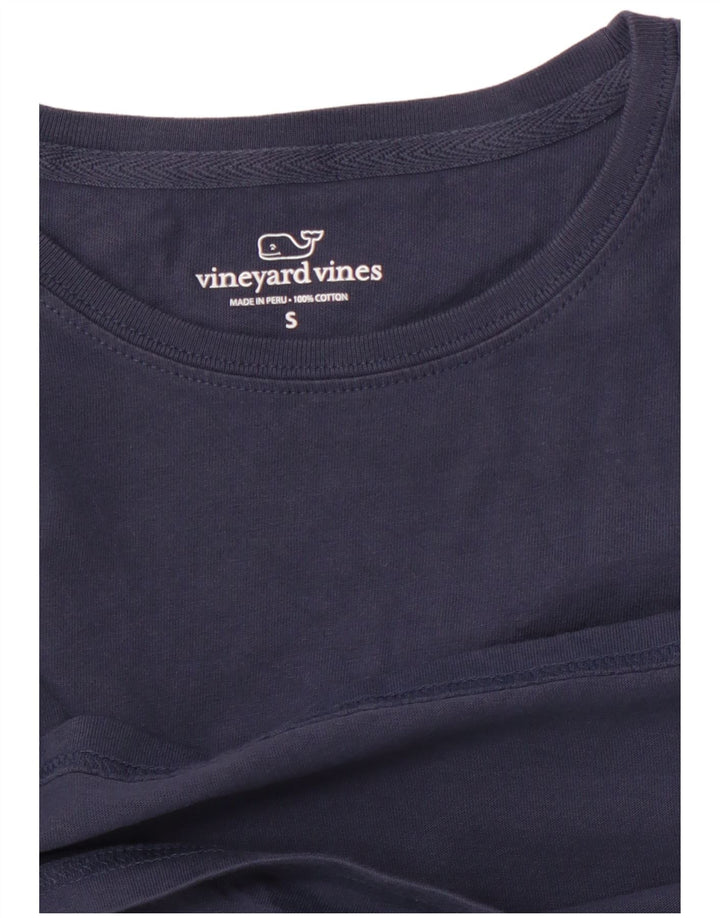 VINEYARD VINES Top grafico da uomo a maniche lunghe piccolo in cotone blu navy