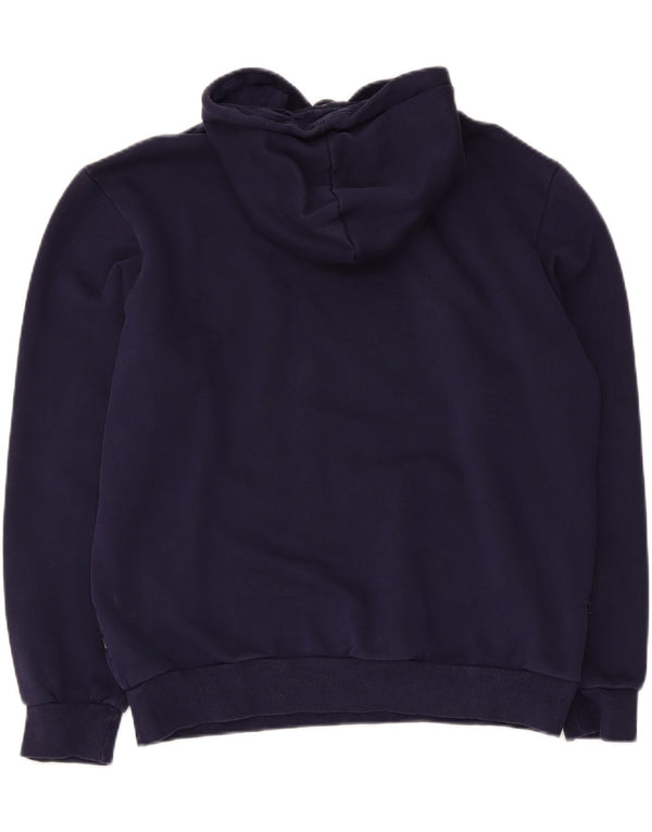 Felpa con cappuccio grafica da uomo Puma media cotone blu navy