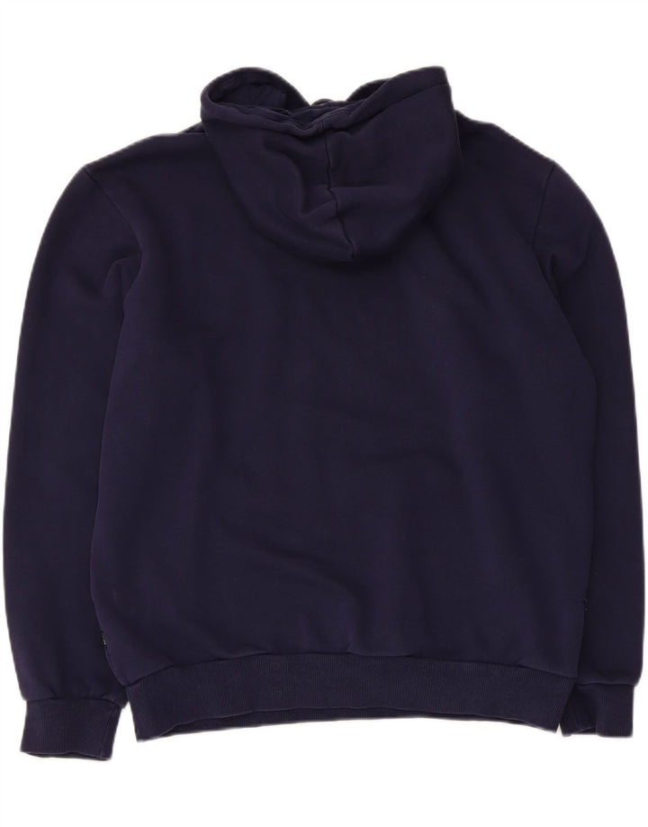 Felpa con cappuccio grafica da uomo Puma media cotone blu navy