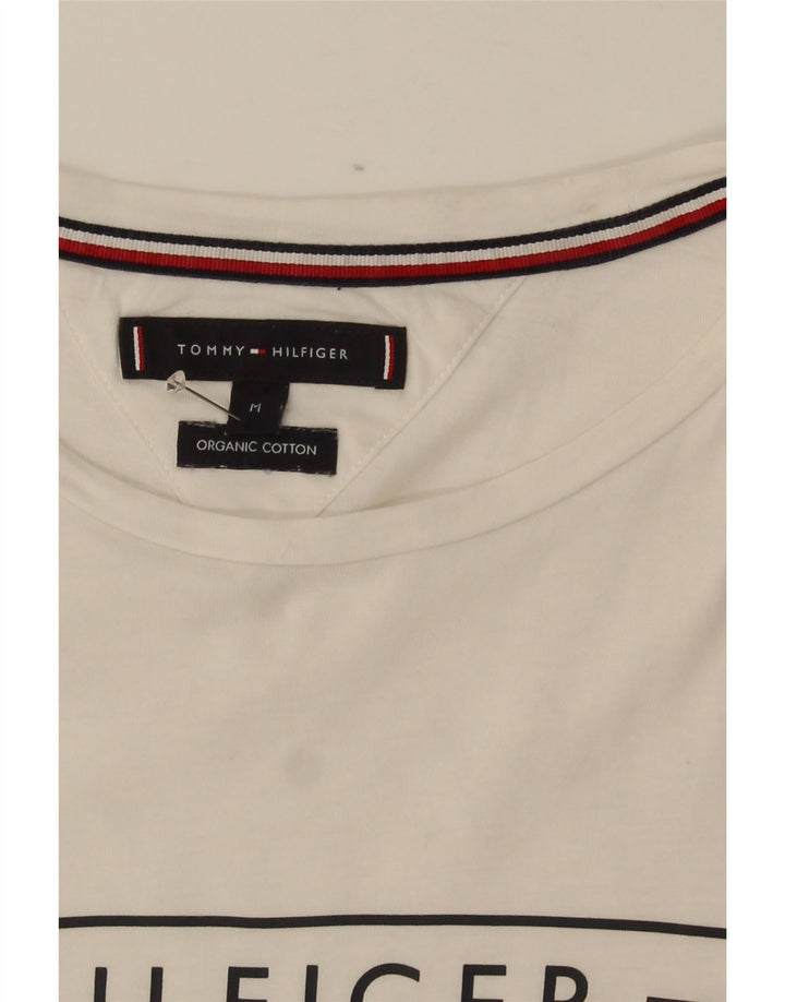 T-shirt grafica da uomo Tommy Hilfiger Top in cotone bianco medio