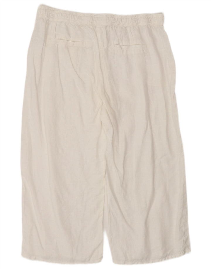Pantaloni corti da donna Marks & Spencer UK 14 Large W30 L28 Bianco