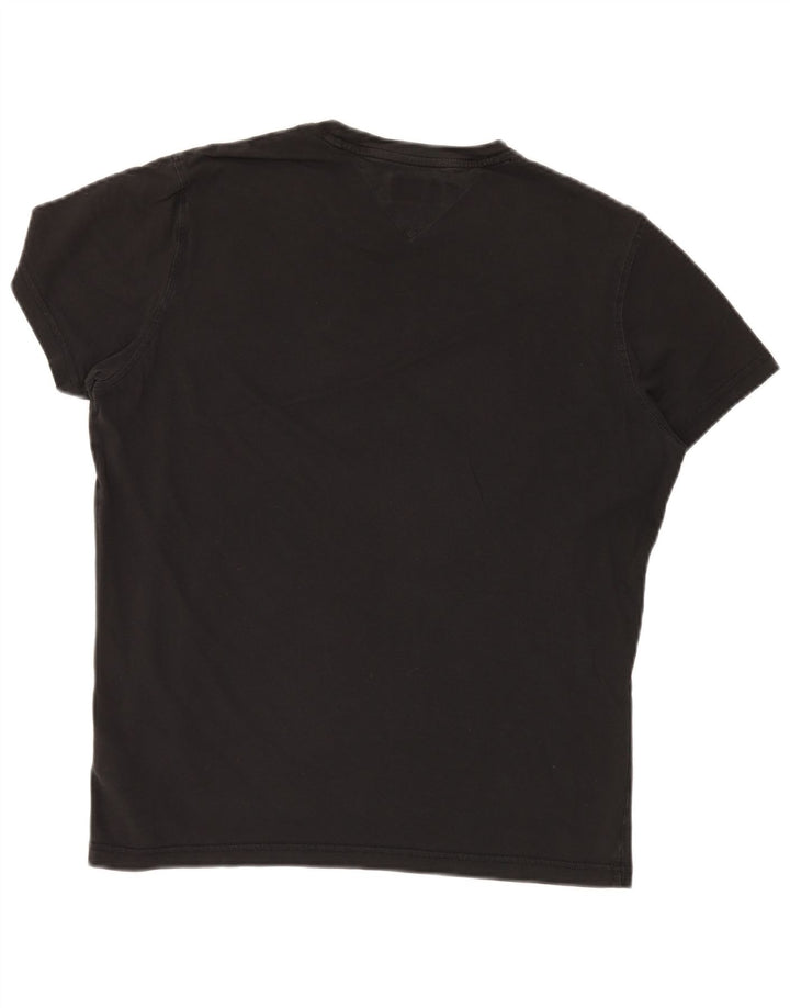 TOMMY HILFIGER T-shirt da uomo Top in cotone nero medio