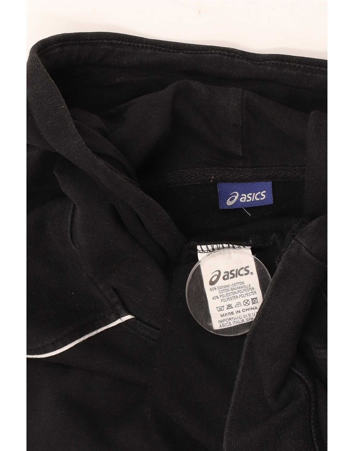 Felpa con cappuccio da uomo Asics, cotone nero medio