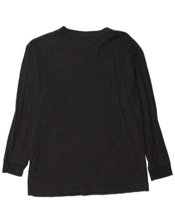Tommy Hilfiger Uomo Graphic Top Manica Lunga XL Cotone Nero