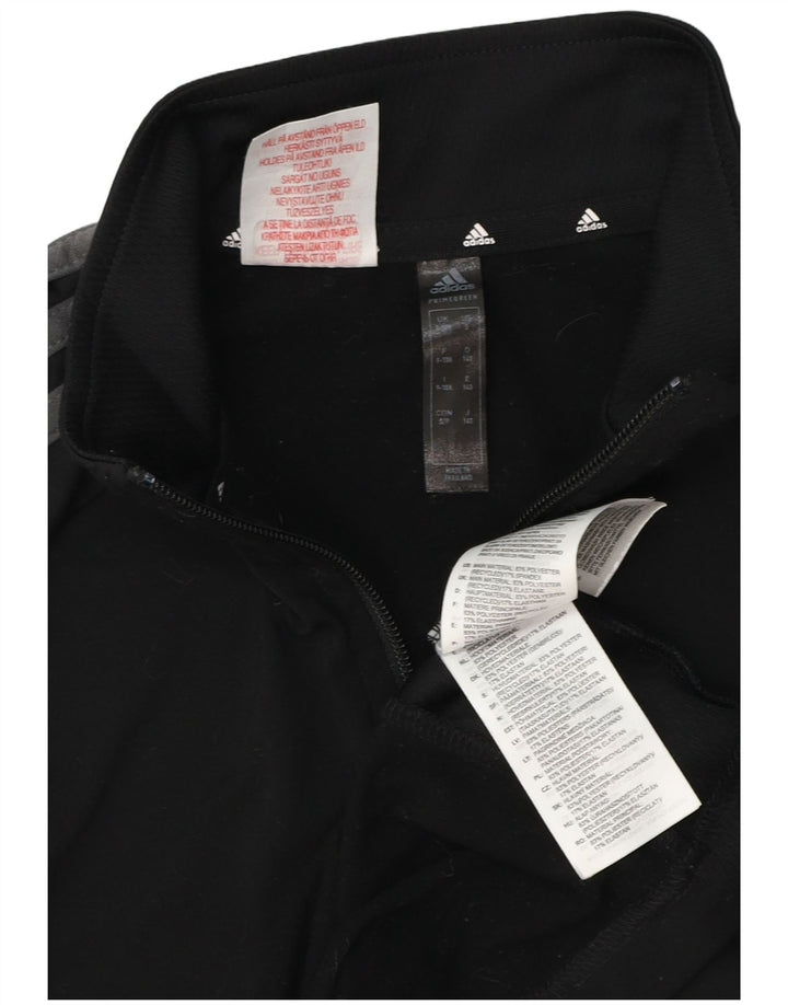 Top della tuta pullover Adidas Aeroready Zip Neck da ragazzo 9-10 anni nera