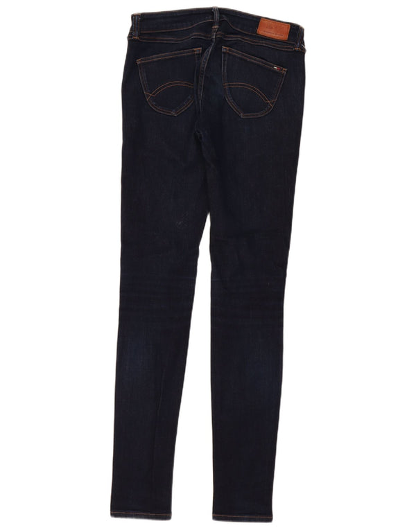 Jeans skinny a vita bassa da donna Tommy Hilfiger W28 L34 cotone blu navy