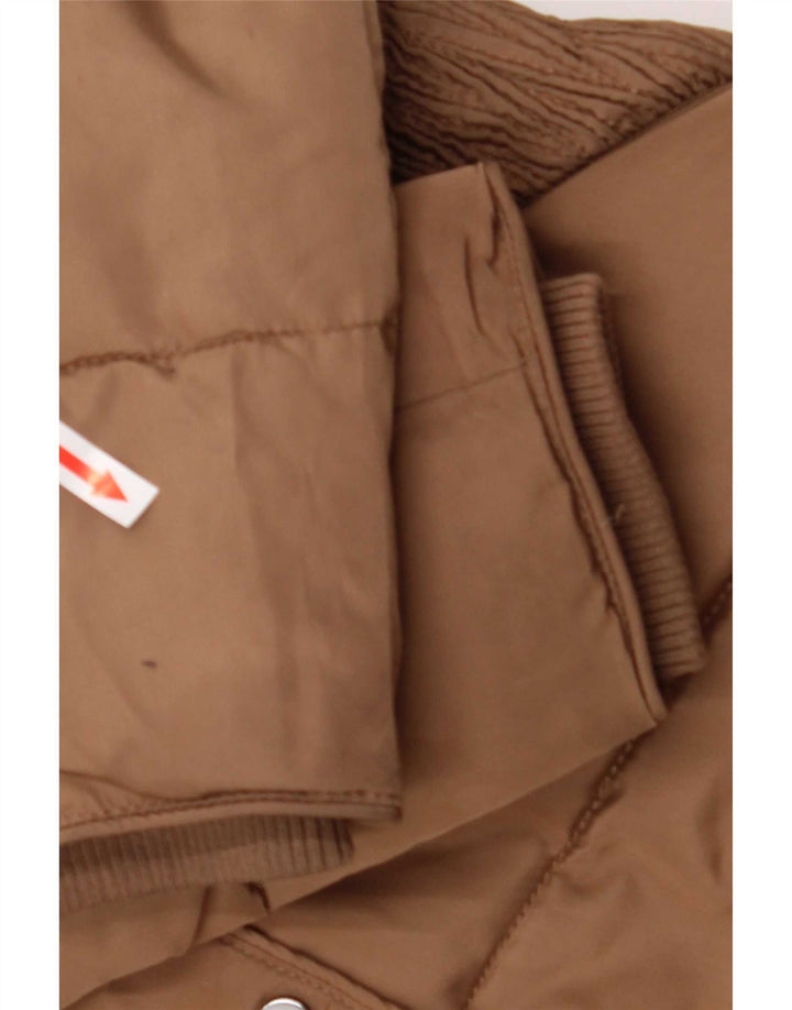 Hobbs Cappotto imbottito da donna UK 8 Small Marrone Colourblock Poliestere