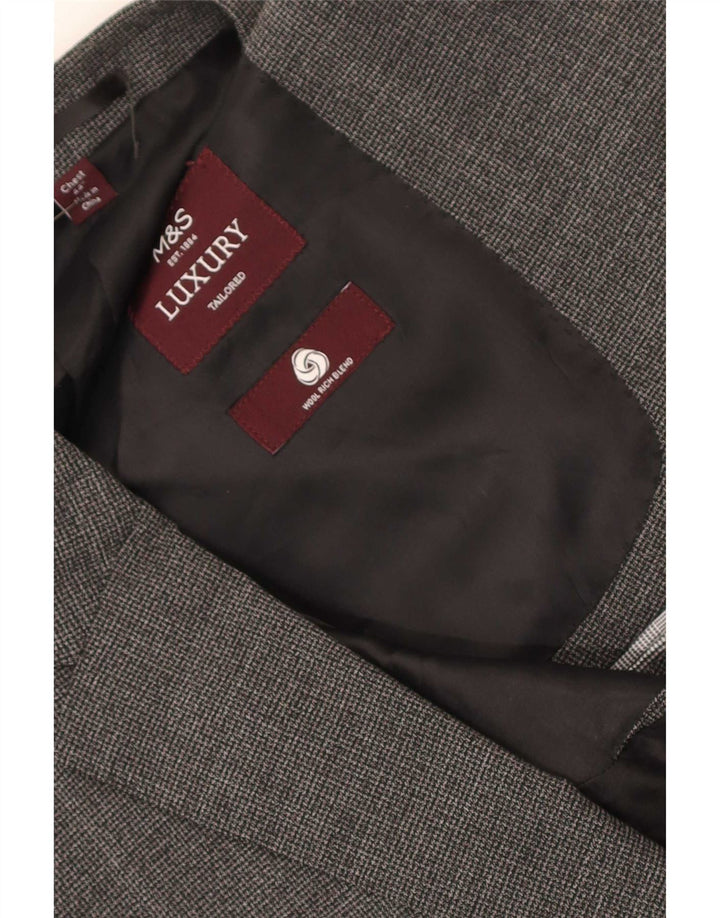 Giacca blazer a 2 bottoni da uomo Marks & Spencer UK 44 XL grigia