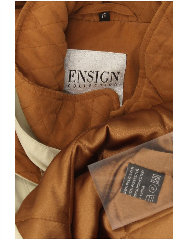Cappotto giacca a vento con cappuccio da donna Ensign US 16 2XL Poliestere beige