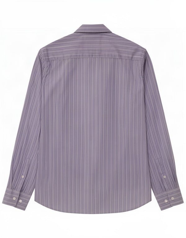 Camicia da uomo Calvin Klein in cotone a righe grandi blu