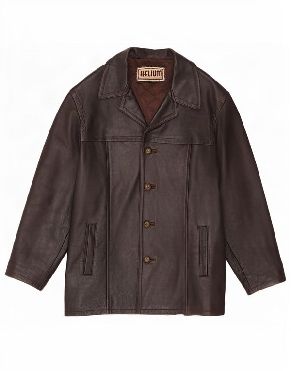 Giacca in pelle da uomo Helium UK 40 grande marrone