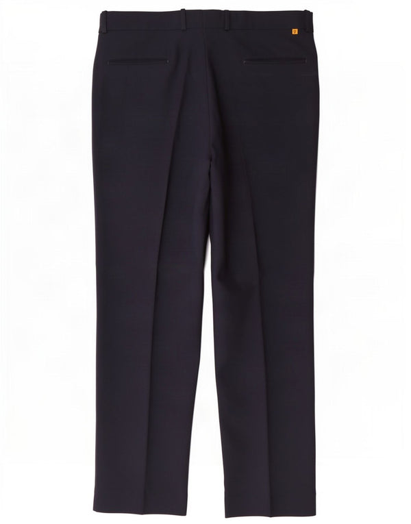 Pantaloni casual dritti da uomo Farah W36 L30 poliestere blu navy