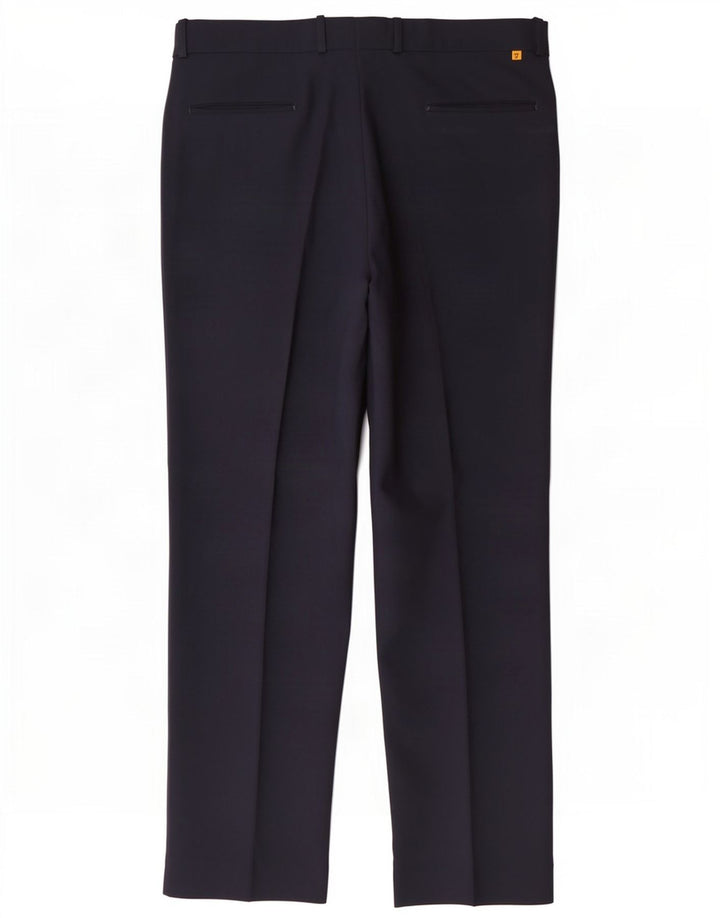 Pantaloni casual dritti da uomo Farah W36 L30 poliestere blu navy