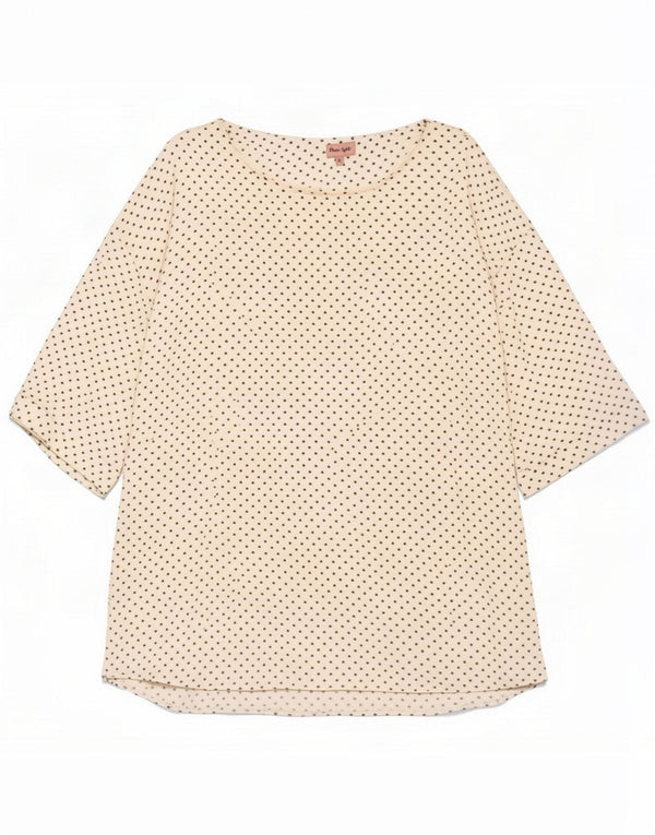 Phase Eight camicetta da donna con maniche a 3/4 UK 18 XL Cuore maculato bianco