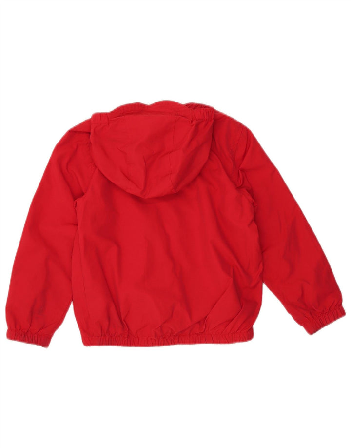 Giacca a vento con cappuccio Lyle & Scott per ragazzi 5-6 anni in cotone rosso