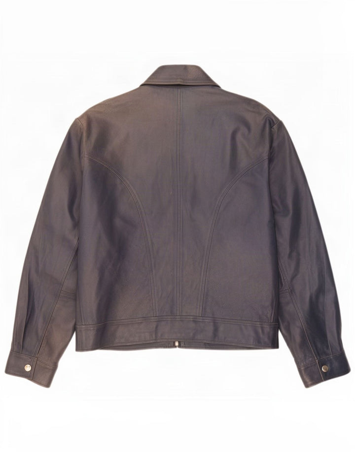 Giacca in pelle da uomo Kiros IT 52 XL Blu Navy