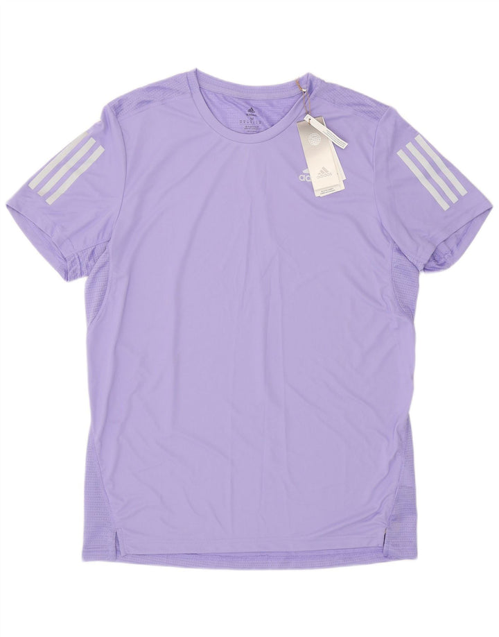 T-shirt Adidas Aeroready da uomo Top in poliestere viola medio