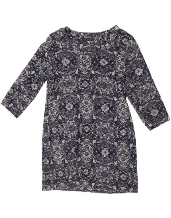 Top tunica manica 3/4 da donna Marks & Spencer UK 14 Grigio medio floreale
