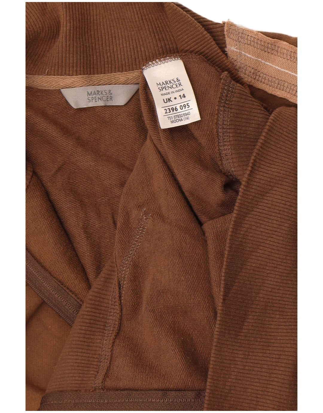 Giacca da ginnastica da donna Marks & Spencer UK 14 Large Marrone Colorblock