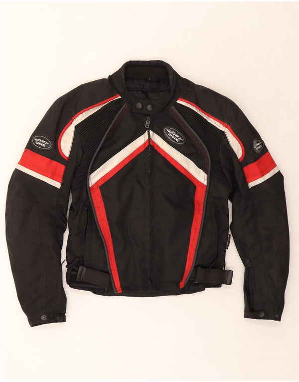 Giacca da pilota vintage da uomo UK 36 Small Black Colourblock