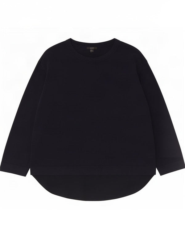 Cos Donna Maglione con scollo a barca con maniche a 3/4 UK 14 Blu navy medio