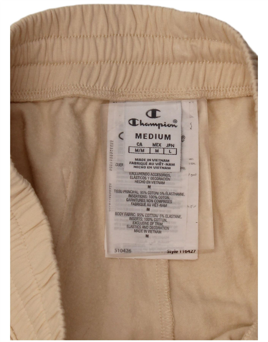 Pantaloni da tuta da donna CHAMPION Joggers UK 14 Cotone beige medio