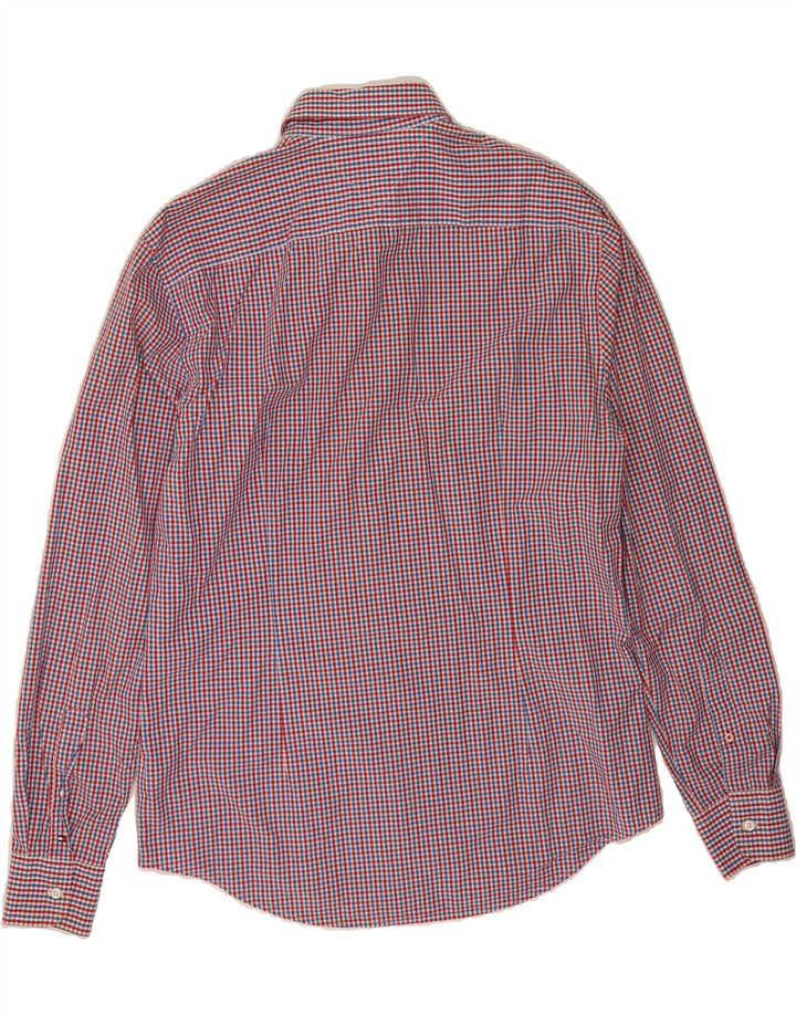TOMMY HILFIGER Mens Slim Fit Shirt XL Multicoloured Gingham Cotton Vintage Tommy Hilfiger and Second-Hand Tommy Hilfiger from Messina Hembry 