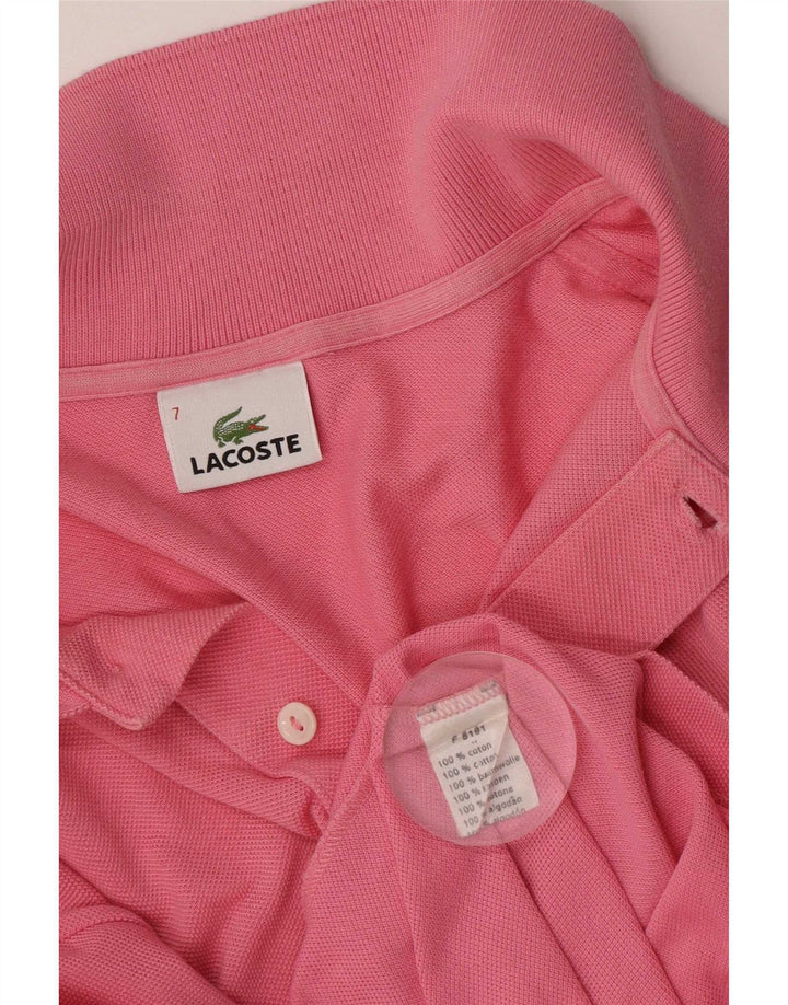 Polo da uomo Lacoste taglia 7 2XL cotone rosa